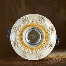 Plafoniera a soffitto rurale stile europeo 10 x 3,5 cm a cupola in acrilico