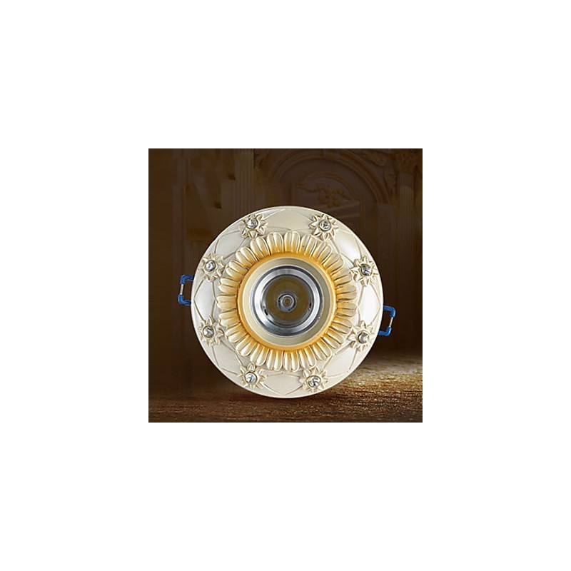 Plafoniera a soffitto rurale stile europeo 10 x 3,5 cm a cupola in acrilico