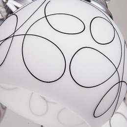 Lampadario moderno in cristallo e vetro Living 8 luci