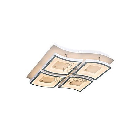 Lampada a sospensione LED contemporanea in acrilico bianco, 3 lampadine
