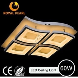 Lampada a sospensione LED contemporanea in acrilico bianco, 3 lampadine
