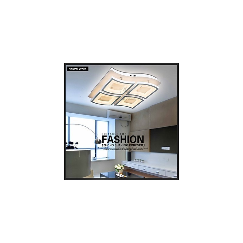 Lampada a sospensione LED contemporanea in acrilico bianco, 3 lampadine