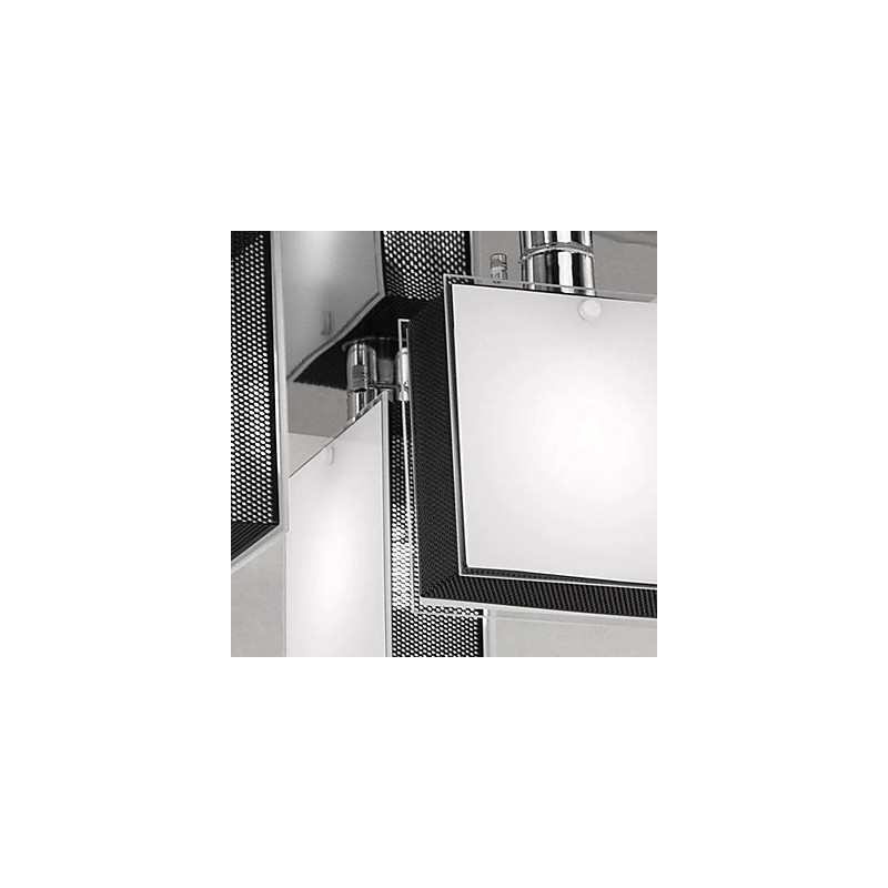 Plafoniera a filo moderna contemporanea in metallo cromato 65 cm