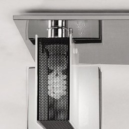 Plafoniera a filo moderna contemporanea in metallo cromato 65 cm