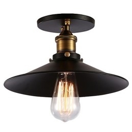 Lampadario a filo retrò mini nero in metallo 1 lampadina E26/E27