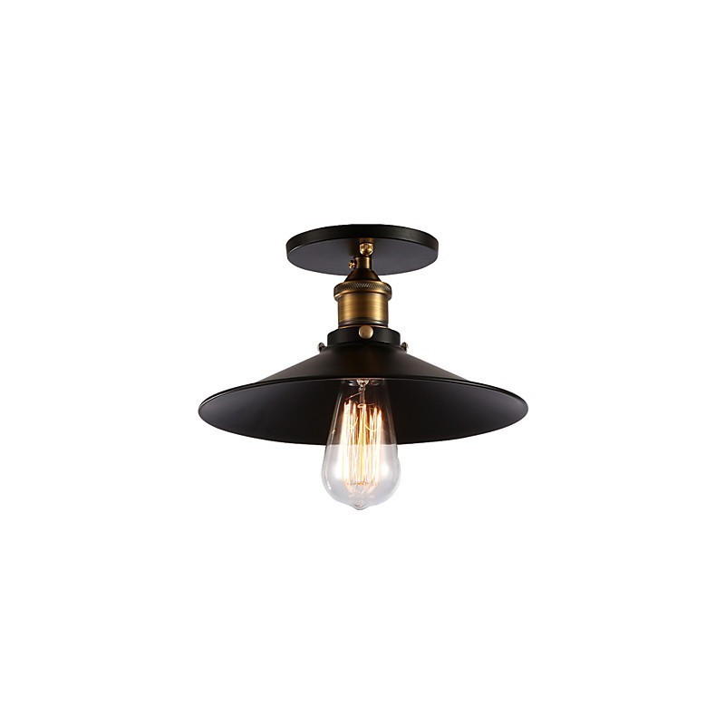 Lampadario a filo retrò mini nero in metallo 1 lampadina E26/E27