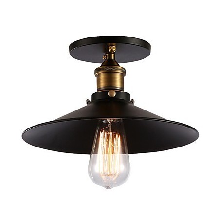 Lampadario a filo retrò mini nero in metallo 1 lampadina E26/E27