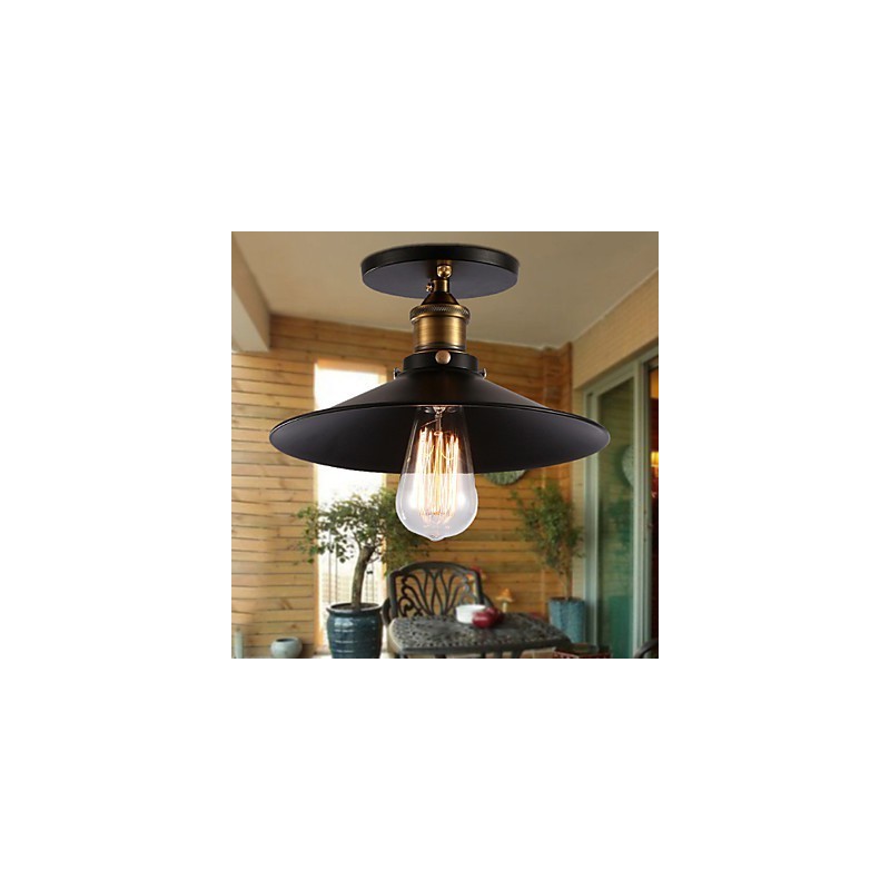 Lampadario a filo retrò mini nero in metallo 1 lampadina E26/E27