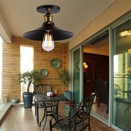 Lampadario a filo retrò mini nero in metallo 1 lampadina E26/E27
