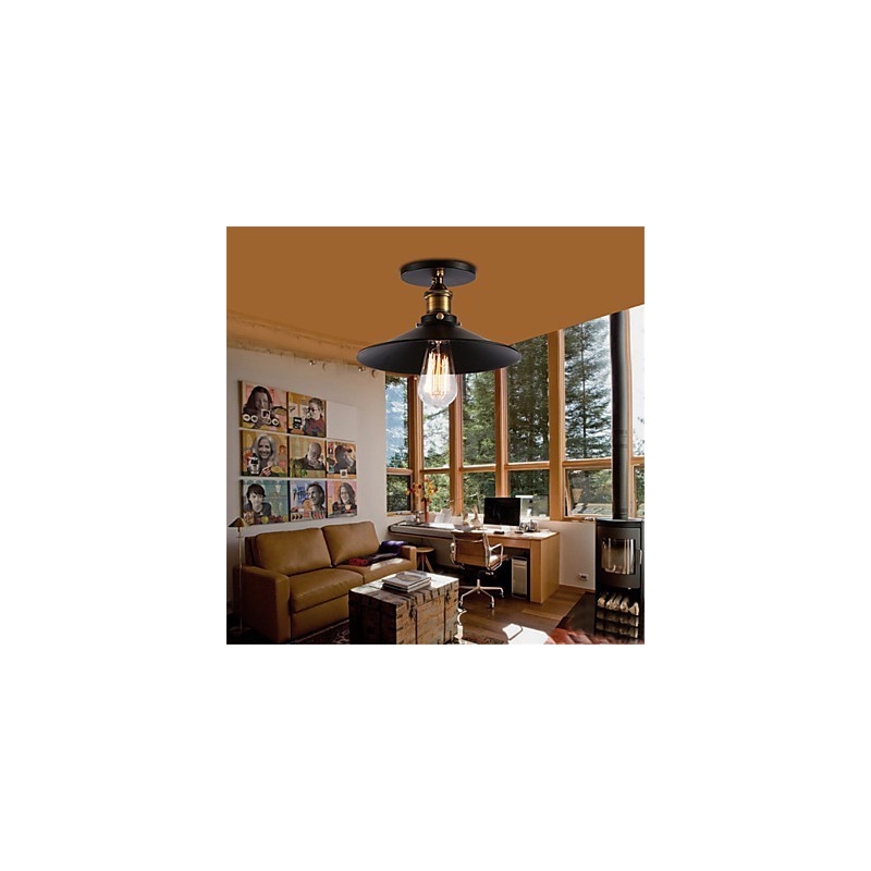 Lampadario a filo retrò mini nero in metallo 1 lampadina E26/E27