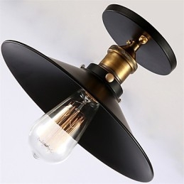 Lampadario a filo retrò mini nero in metallo 1 lampadina E26/E27