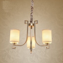 Lampadario in ferro e rame stile cinese, 3 luci E12/E14