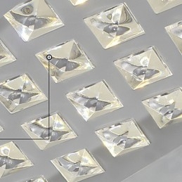 Plafoniera a filo moderna contemporanea in metallo bianco 3 luci LED integrato