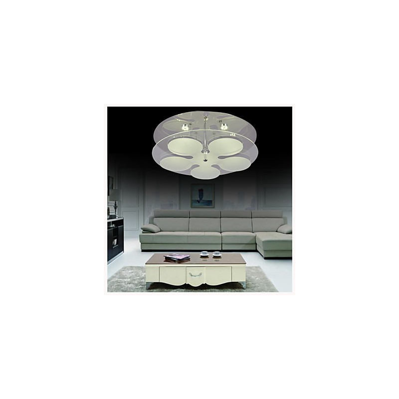 Luce da binario LED moderna e contemporanea in metallo cromato con paralume in vetro trasparente