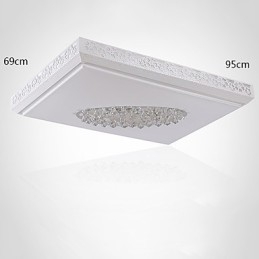 Plafoniera a filo moderna contemporanea in metallo bianco LED integrato 95 cm