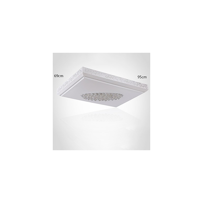 Plafoniera a filo moderna contemporanea in metallo bianco LED integrato 95 cm