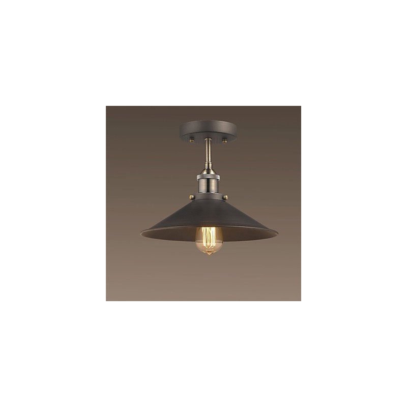 Plafoniera vintage Mini Edison a filo 1 luce in metallo nera