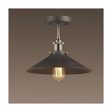 Plafoniera vintage Mini Edison a filo 1 luce in metallo nera