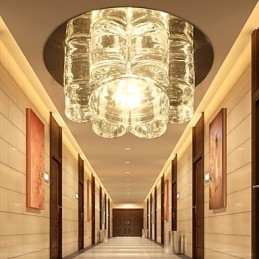 Plafoniera a filo LED integrato in cristallo trasparente 5 W