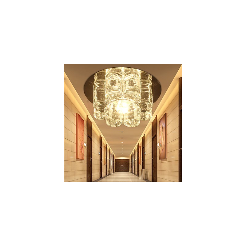 Plafoniera a filo LED integrato in cristallo trasparente 5 W