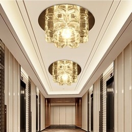 Plafoniera a filo LED integrato in cristallo trasparente 5 W