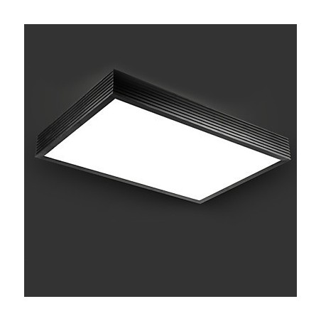 Plafoniera moderna contemporanea a filo 3 luci LED integrato nero bianco