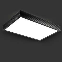 Plafoniera moderna contemporanea a filo 3 luci LED integrato nero bianco