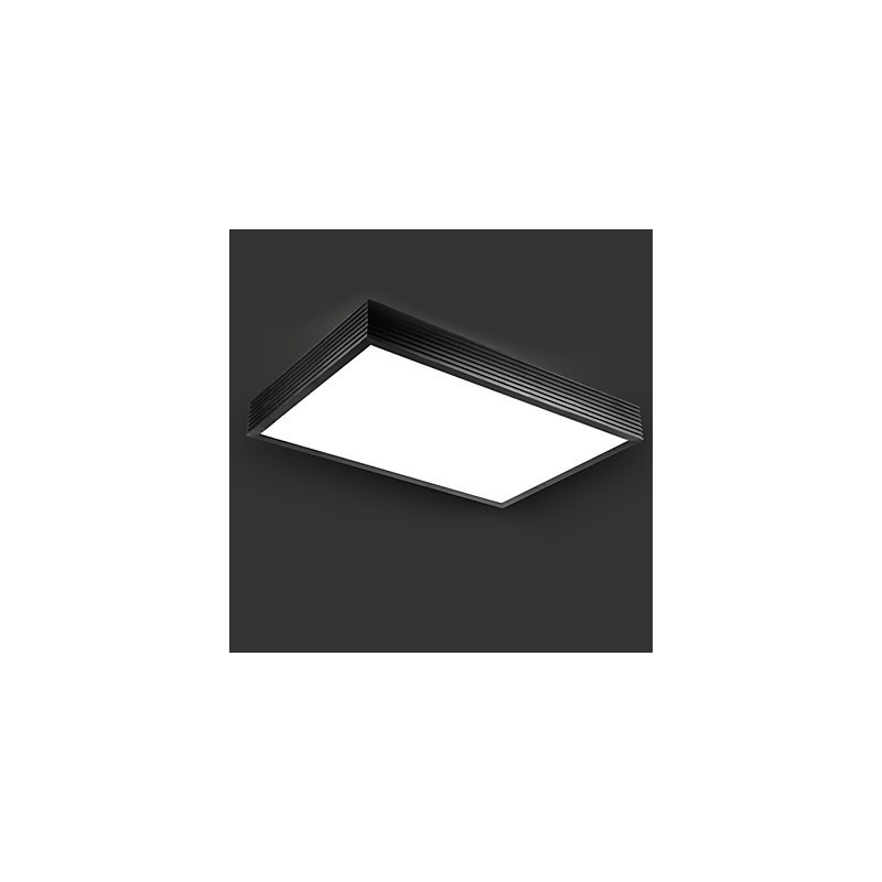 Plafoniera moderna contemporanea a filo 3 luci LED integrato nero bianco