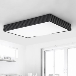 Plafoniera moderna contemporanea a filo 3 luci LED integrato nero bianco