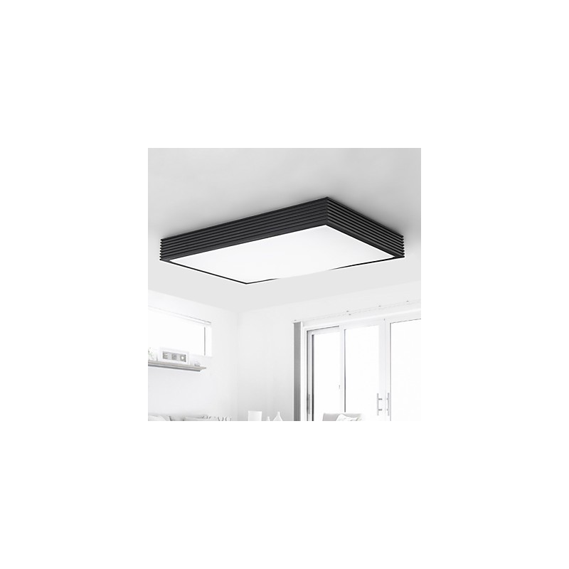 Plafoniera moderna contemporanea a filo 3 luci LED integrato nero bianco