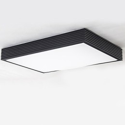 Plafoniera moderna contemporanea a filo 3 luci LED integrato nero bianco