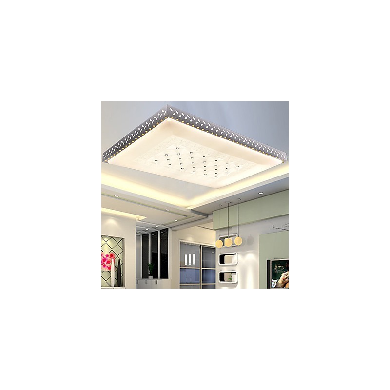 Plafoniera a filo moderna contemporanea in metallo bianco con LED integrato 72 W