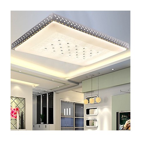 Plafoniera a filo moderna contemporanea in metallo bianco con LED integrato 72 W