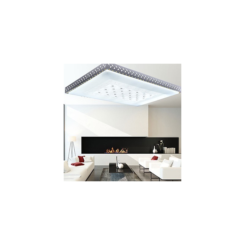 Plafoniera a filo moderna contemporanea in metallo bianco con LED integrato 72 W