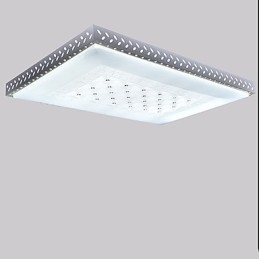 Plafoniera a filo moderna contemporanea in metallo bianco con LED integrato 72 W