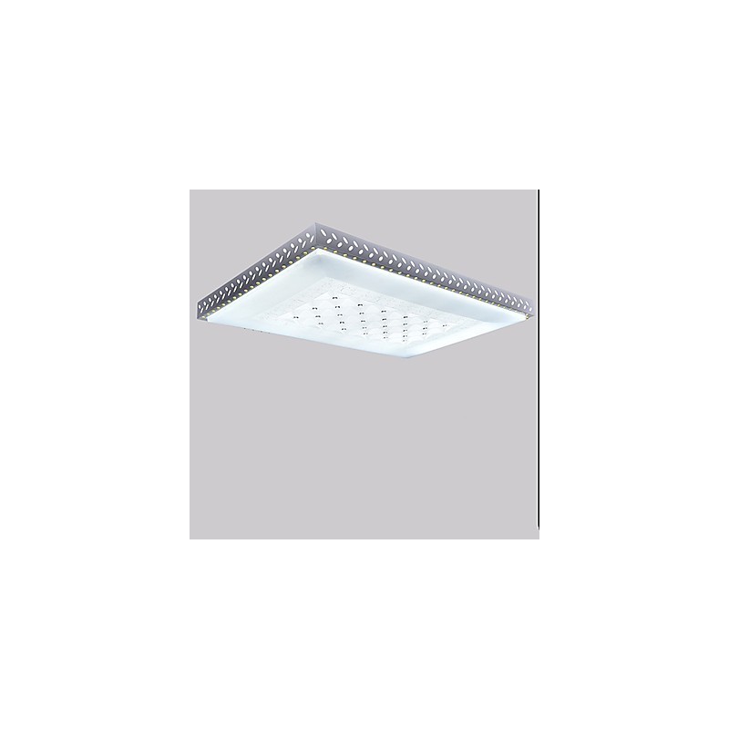 Plafoniera a filo moderna contemporanea in metallo bianco con LED integrato 72 W