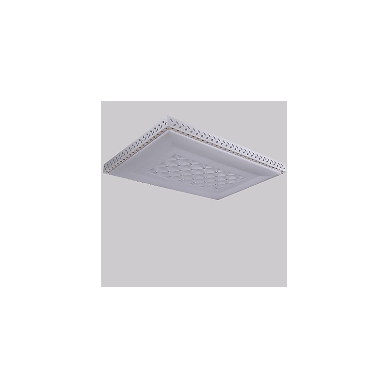 Plafoniera a filo moderna contemporanea in metallo bianco con LED integrato 72 W