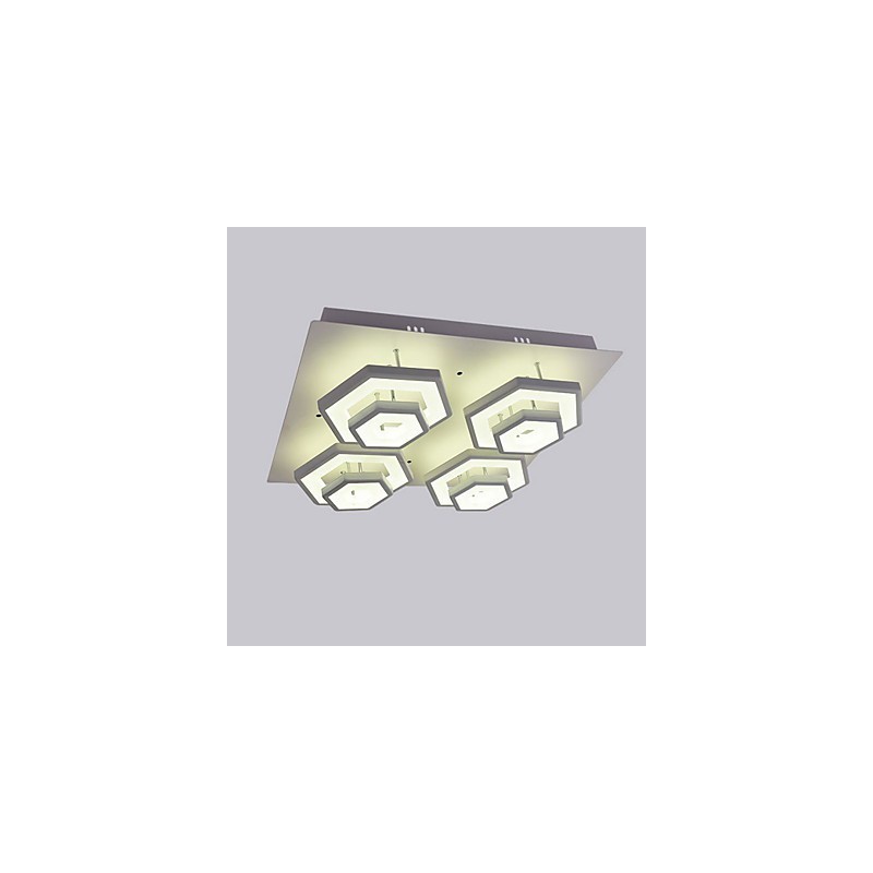 Plafoniera LED 80W acrilico moderna 3 lampadine