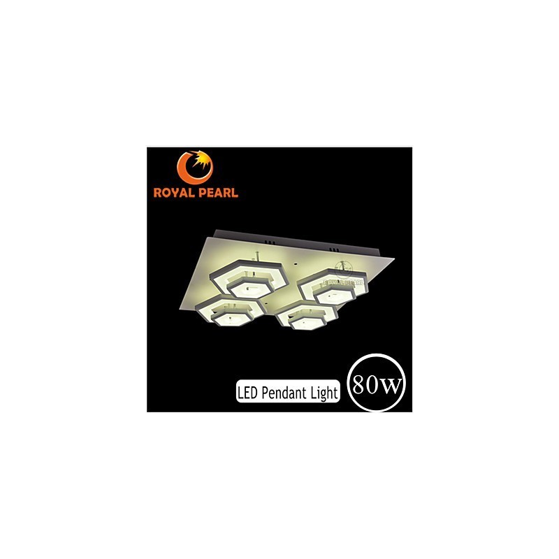 Plafoniera LED 80W acrilico moderna 3 lampadine