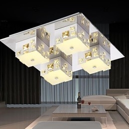 Plafoniera da soffitto moderna in cristallo 4 luci