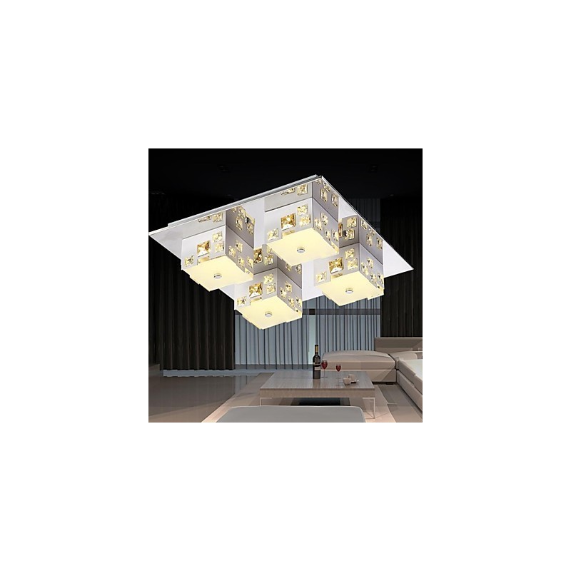 Plafoniera da soffitto moderna in cristallo 4 luci