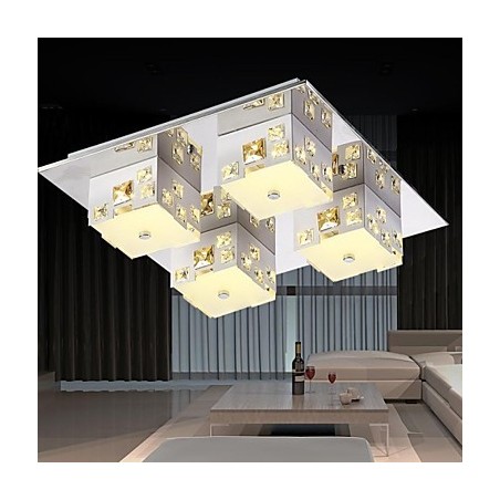 Plafoniera da soffitto moderna in cristallo 4 luci