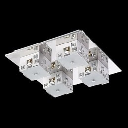Plafoniera da soffitto moderna in cristallo 4 luci
