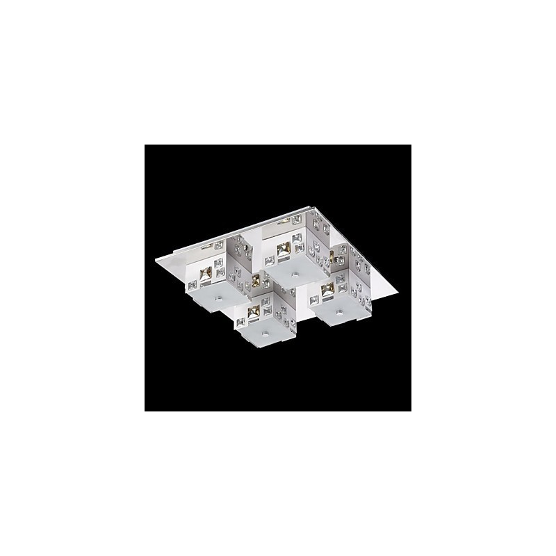 Plafoniera da soffitto moderna in cristallo 4 luci