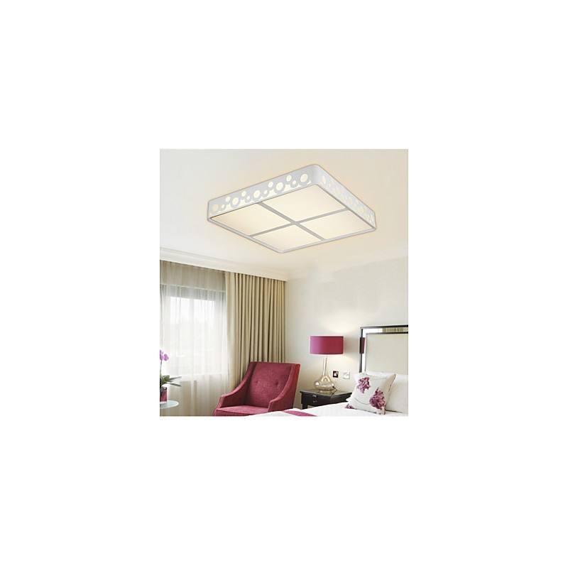 Plafoniera a filo moderna e contemporanea in metallo bianco, LED integrato 56 W