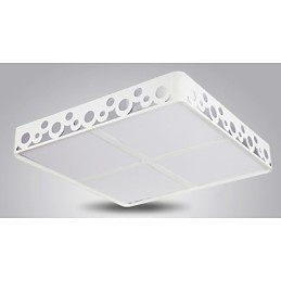 Plafoniera a filo moderna e contemporanea in metallo bianco, LED integrato 56 W