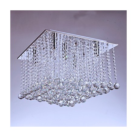 Plafoniera a filo in cristallo moderna contemporanea in metallo 50 cm