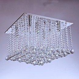 Plafoniera a filo in cristallo moderna contemporanea in metallo 50 cm