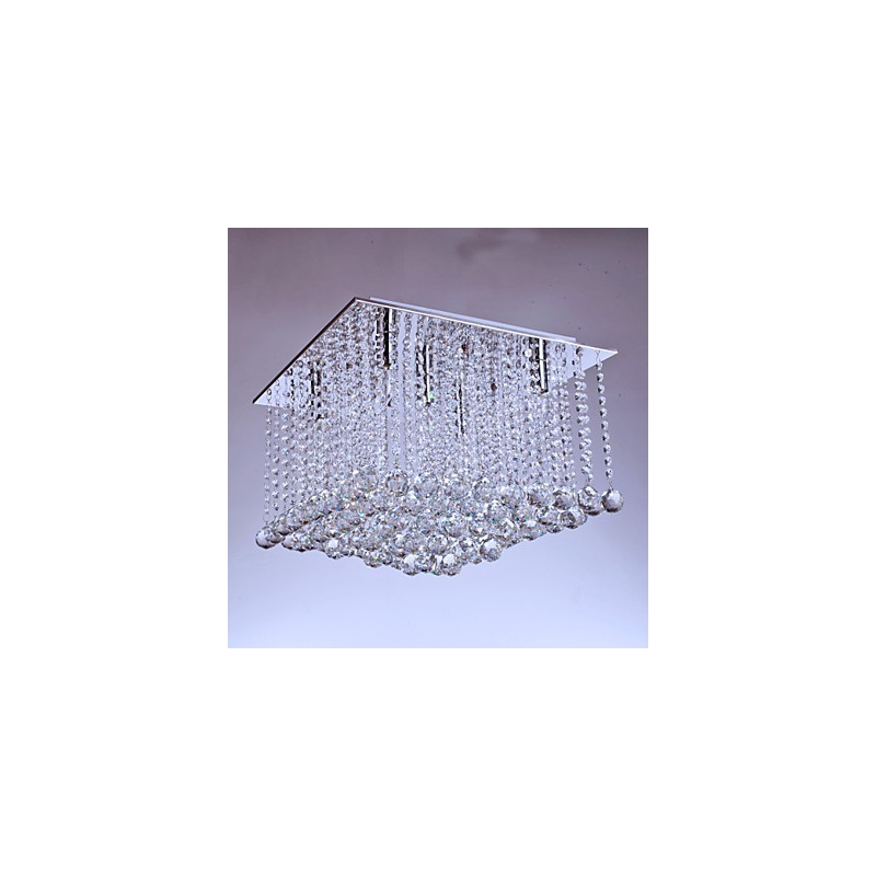 Plafoniera a filo in cristallo moderna contemporanea in metallo 50 cm