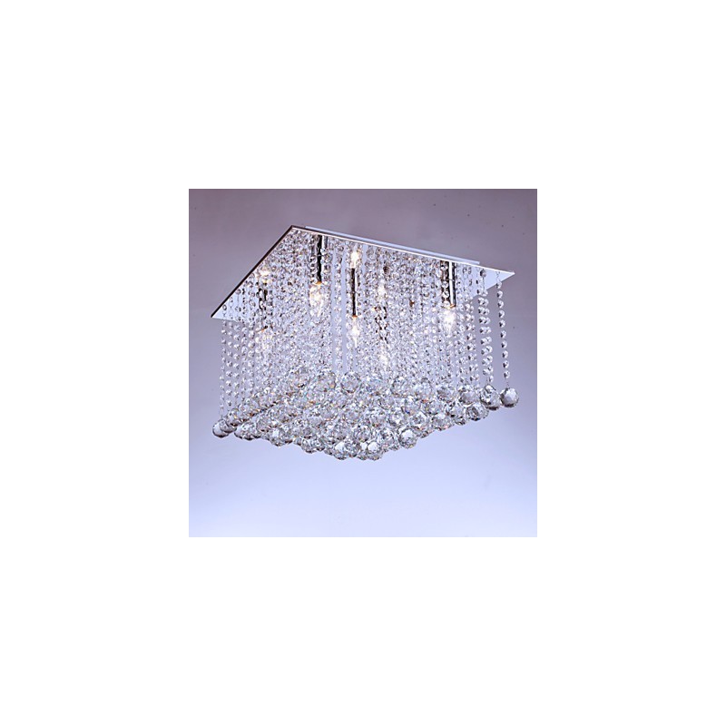 Plafoniera a filo in cristallo moderna contemporanea in metallo 50 cm